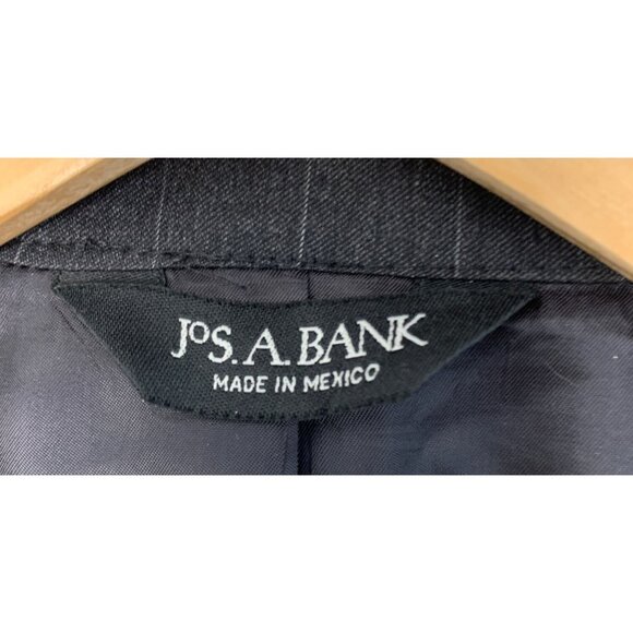 Jos. A. Bank Signature Wool 2-Button Grey Stripe Suit Jacket Only Size 44L 8106 - Picture 8 of 9